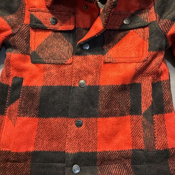 NWT Urban Republic Toddler Boys 2T Red Black Plaid Sherpa Lined Hooded Coat - Picture 5 of 15